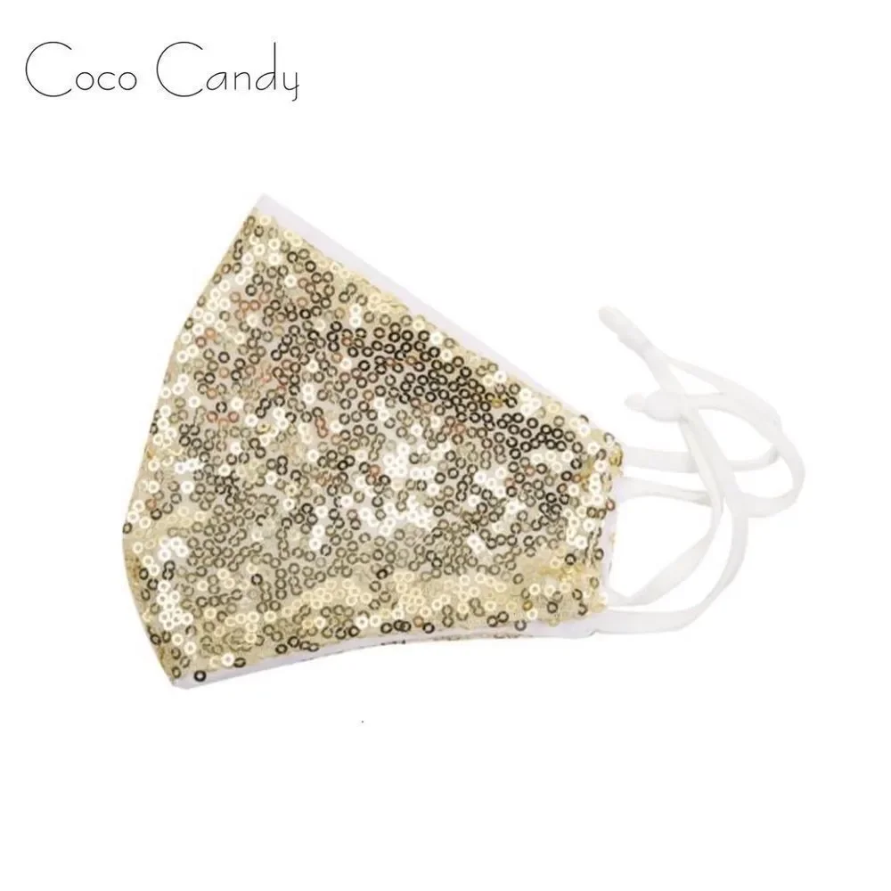 🆕Luxury Gold Sequin Face Mask